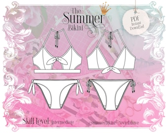 Zomer bikini badmode naaipatroon - PDF Instant Download - Evie la Lùve