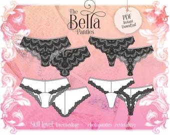 Bella Panties - PDF Instant download Lingerie Sewing Pattern - Evie la Lùve