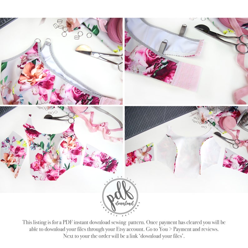 The Jamie Bralette Lingerie Sewing Pattern PDF Instant Download Evie la Luve image 4