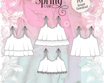 Spring Flared Cami Sewing Pattern PDF Instant Download - Evie La Lùve