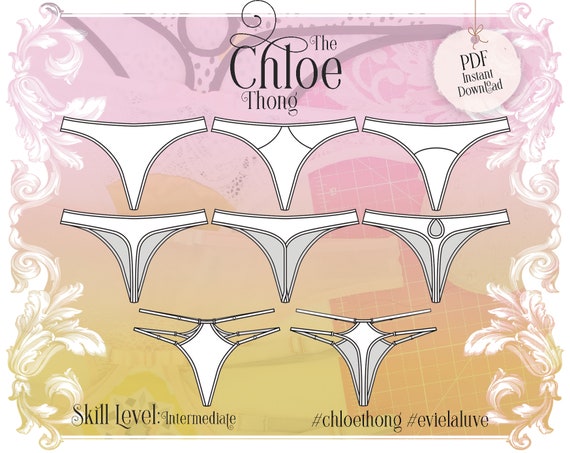 Chloe Thong Lingerie Sewing Pattern PDF Instant Download Evie La Luve -   Canada