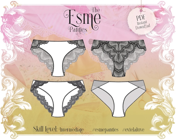 Esme Panties Lingerie Sewing Pattern PDF Instant Download Evie La