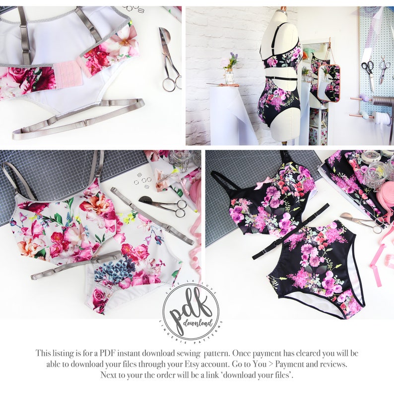 Jamie Bodysuit & Separates Lingerie Sewing Pattern PDF Instant Download Evie la Luve image 4