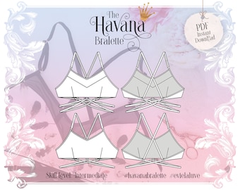 H a v a n a - Soft Bralette Sewing Pattern - PDF Instant Download - Evie la Luve