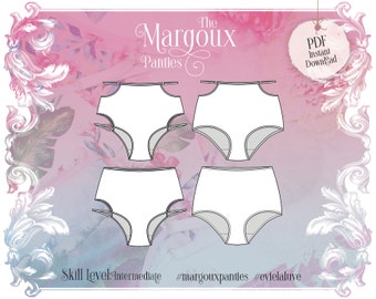 Margoux Cut Out High Waist Panties Sewing Pattern - PDF Instant Download - Evie la Lùve