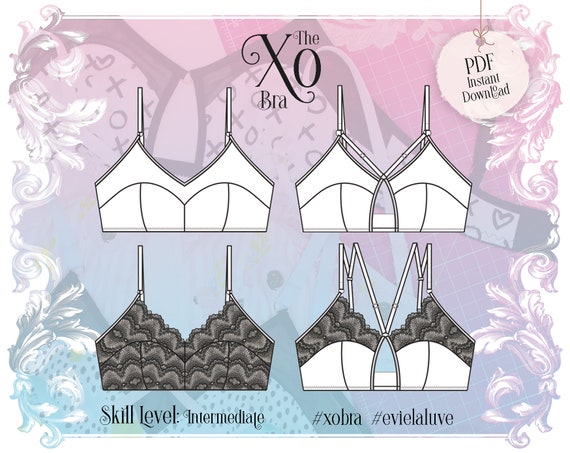 Xo Bra Lingerie Sewing Pattern PDF Instant Download Evie La Lùve 