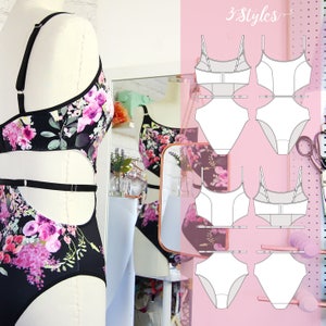 Jamie Bodysuit & Separates Lingerie Sewing Pattern PDF Instant Download Evie la Luve image 3