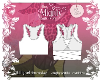 Mighty Sports Bra Sewing Pattern PDF Instant Download - Evie la Luve