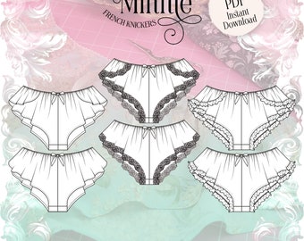 Minnie French Knickers Sewing Pattern PDF Instant Download - Evie La Lùve