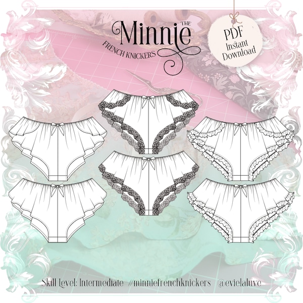 Minnie French Knickers Sewing Pattern PDF Instant Download - Evie La Lùve