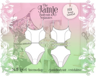 Jamie Bodysuit & Separates Lingerie Sewing Pattern - PDF Instant Download - Evie la Luve