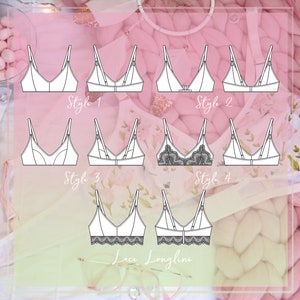 Darcey Soft Bra Sewing pattern PDF Instant Download Evie la Luve image 3