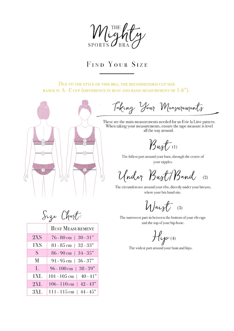 Mighty Sports Bra Sewing Pattern PDF Instant Download Evie la Luve image 8