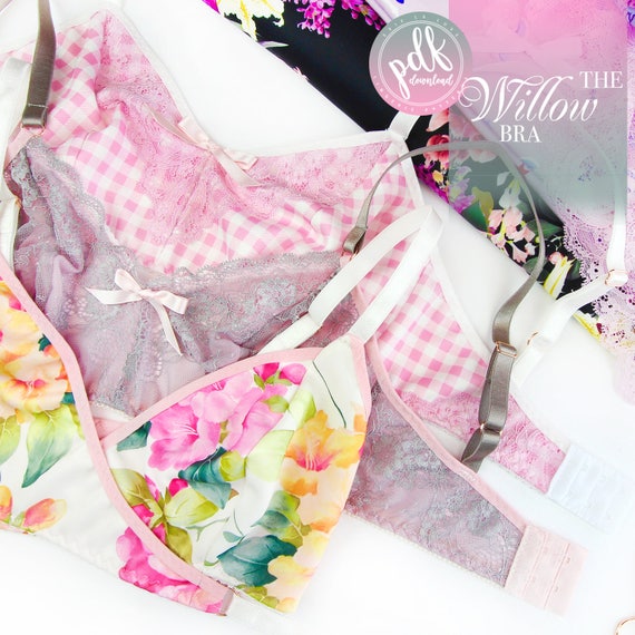 Willow Bra Lingerie Sewing Pattern PDF Instant Download Evie La