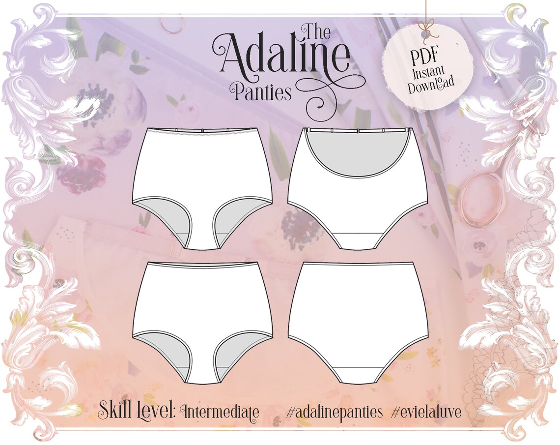 Adaline High Waist Panties Sewing Pattern & Classic High Waist Etsy UK