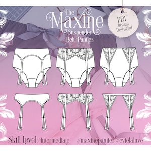 Maxine Panties Lingerie Sewing Pattern - PDF Instant Download - Evie la luve