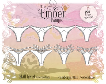 Ember Panties Lingerie Sewing pattern - PDF Instant Download - Evie la Luve