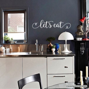 LET'S Eat,vinyl Wall Decal,vinyl Wall Quotes,wall Quote Decal,kitchen ...
