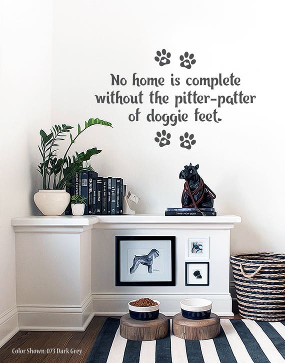 DOG DECAL Doggie Pet Wall Art Wall Quote Decal Vinyl Wall -  Denmark