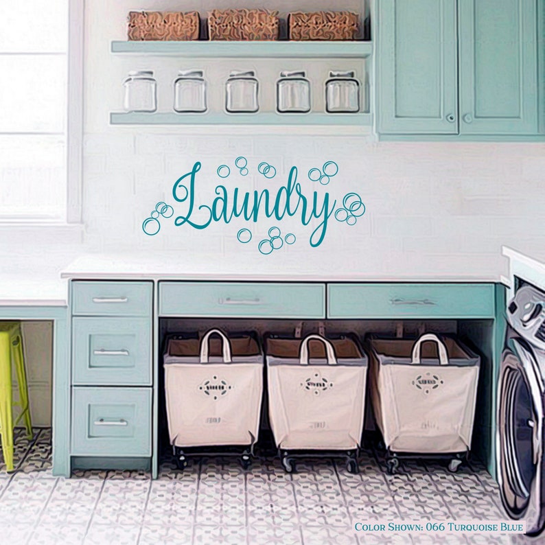 LAUNDRY Bubbleslaundry Room Decal Vinyl Wall Decalswall Etsy