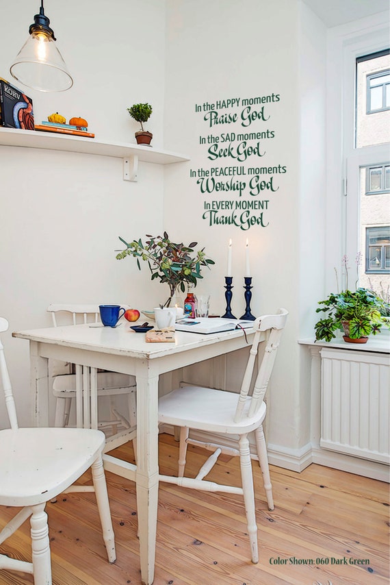 In The Happy Moments Praise God Vinyl Wall Quotes Wall Quote Etsy Hillsong two hours of worship piano. etsy