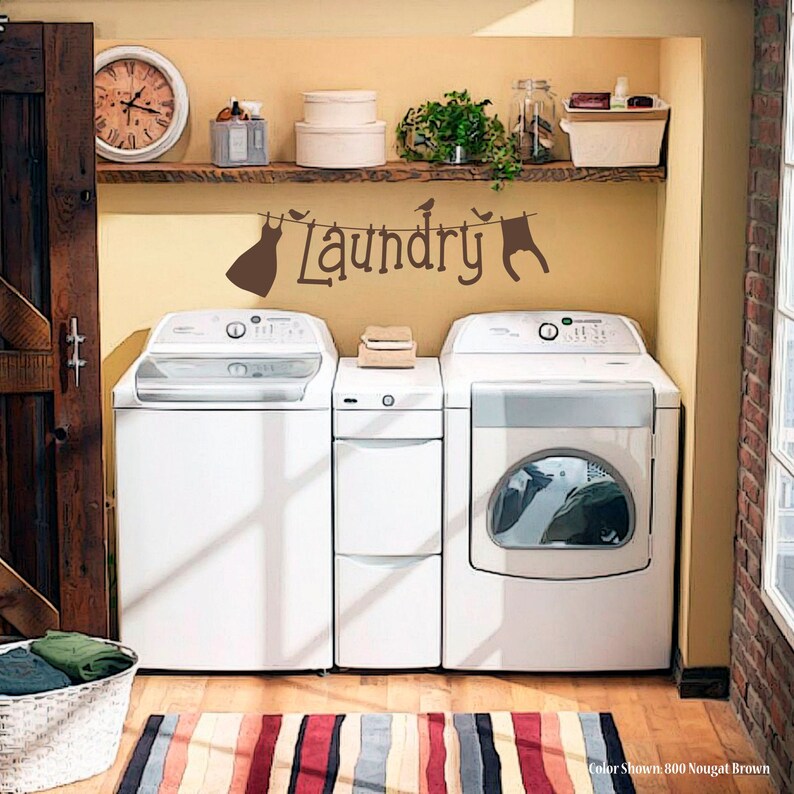 Laundry Letters LAUNDRY, Laundry Decal, Vinyl Wall Quotes, Wall Quote Decal, Laundry ...