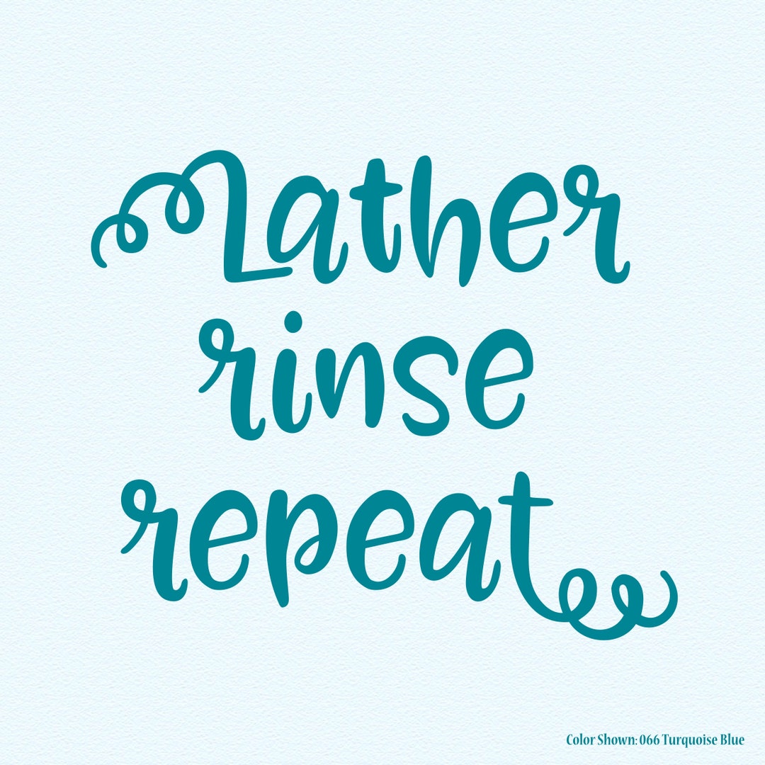LATHER RINSE REPEAT adesivi murali in vinile lettere in Etsy Italia