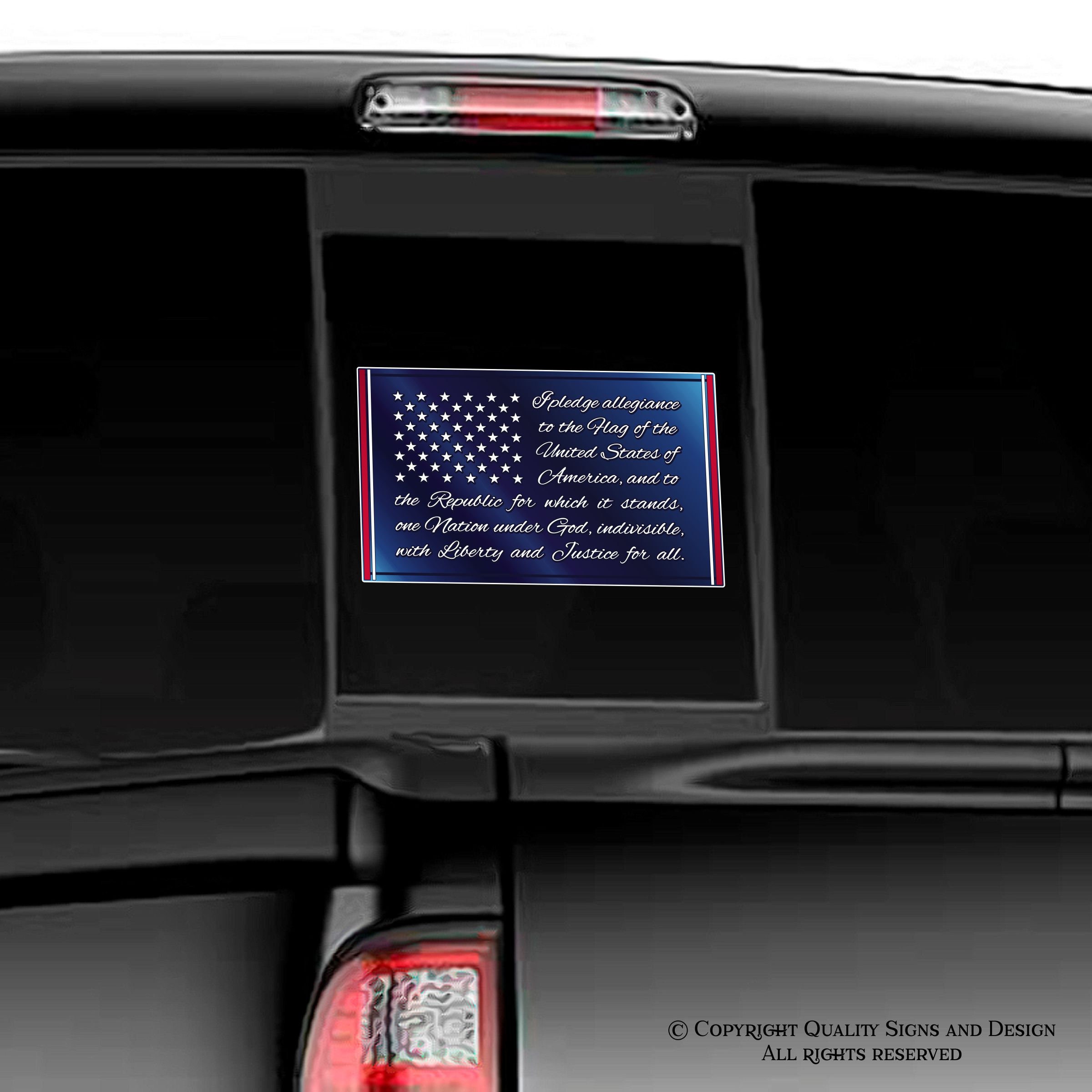 PLEDGE OF ALLEGIANCE,I Pledge Decal,flag Sticker,truck Decals,stars and ...