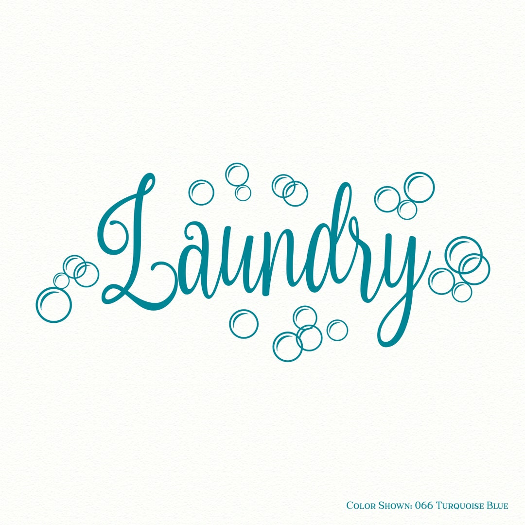 Laundry Letters LAUNDRY Bubbles,laundry Room Decal, Vinyl Wall Decals,wall Quote Decal ...