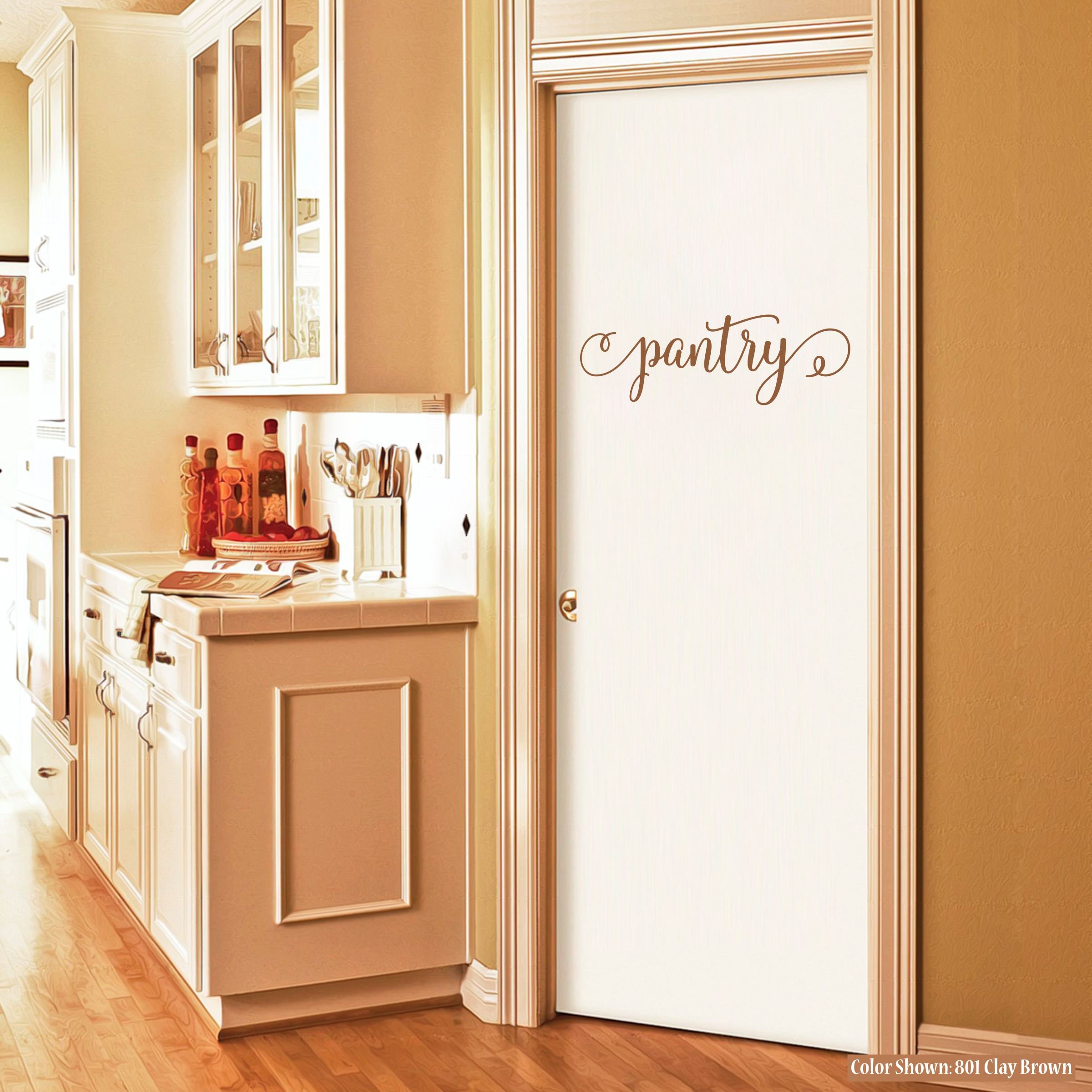 PANTRY DOOR DECAL, Vinyl Wall Quotes, Wall Quote Decal, Kitchen Decals ...