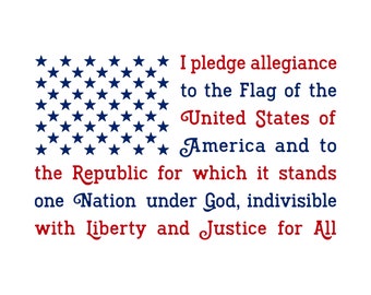 Calcomanía I PLEDGE, estrellas y rayas, bandera estadounidense, calcomanías para camiones, calcomanías para autos, calcomanías para vehículos recreativos, calcomanías con bandera, patriótico, juramento a la bandera, Estados Unidos, EE. UU.