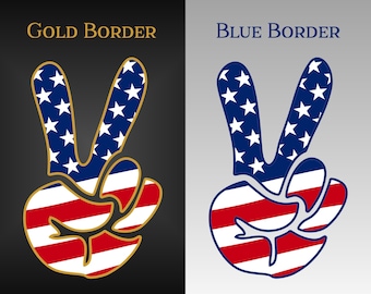 PAZ, estilo de los años 70, americano, calcomanías de camión, calcomanías de automóviles, pegatinas de computadora portátil, calcomanía de Macbook, funda de Ipad, signo de paz, calcomanía de vinilo, bandera de ee. UU., patriótica, calcomanía de rv