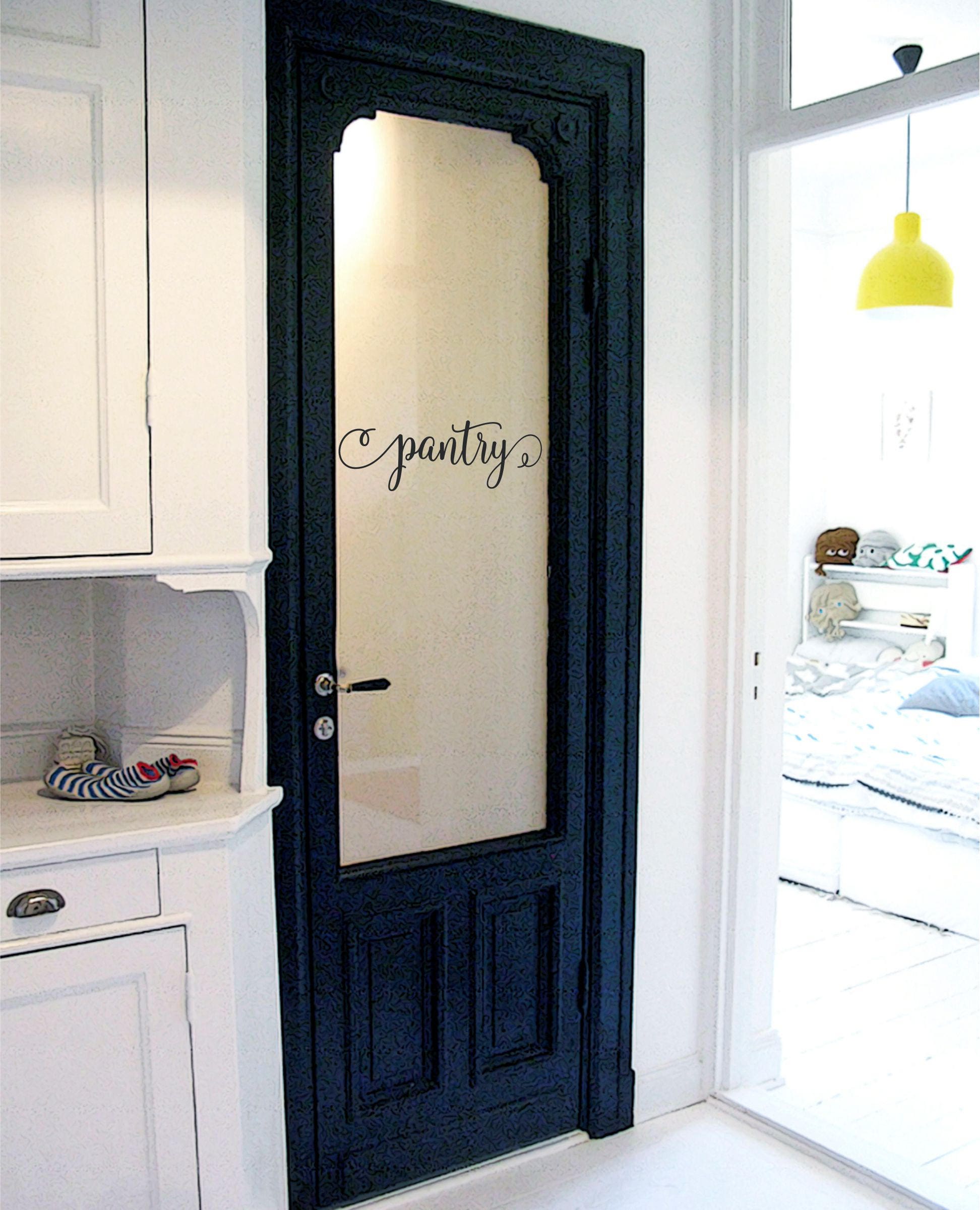 PANTRY DOOR DECAL, Vinyl Wall Quotes, Wall Quote Decal, Kitchen Decals ...