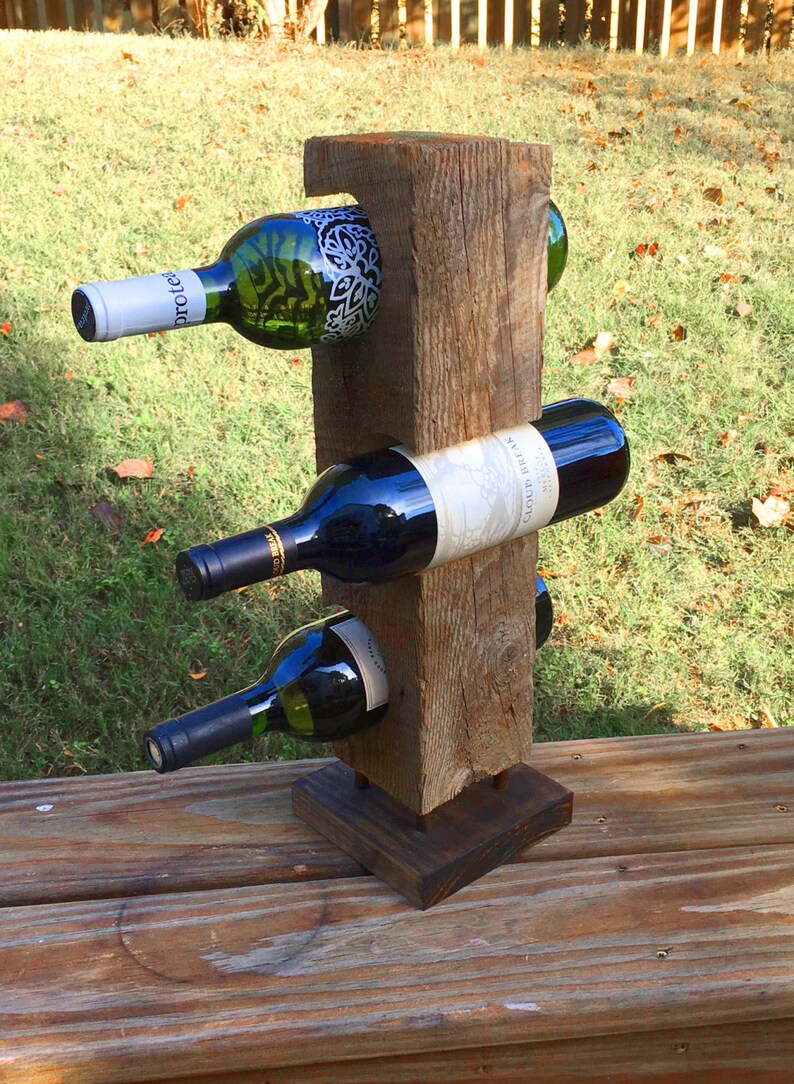barnwood wine rack