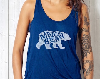 Bear Shirt - Mama Bear Tank - Momma Bear Tee - Bear Hug Flowy New Moms Yogawear Workout