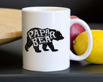 Papabear Mug - Papa Bear New Dad Coffee Cup - Father's Day Gift for New Dads Christmas Gift - Expecting Dads - Pregnancy Reveal