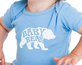 Baby Bear Bodysuit Onepiece short sleeve playsuit romper Newborn Gift Baby shower Babybear Mamabear Expecting Moms Gifts