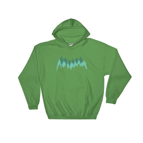 Outdoorsy Hoodie, Camping Sweatshirt, Hiking Hoodie, Men's Nature Trees Wilderness Pacific Northwest West Coast