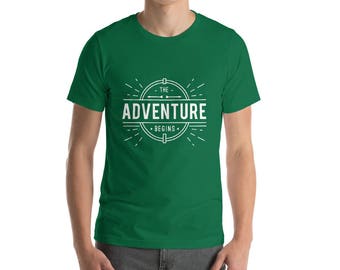 Wanderlust T-Shirt: The Adventure Begins, Travel Gift