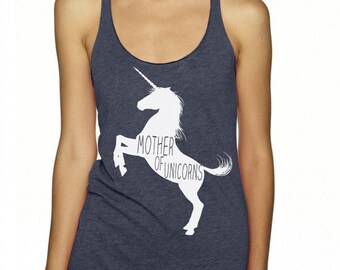 Unicorn Shirt, Positive Funny Tee, Game of Thrones Tank, Flowy Yoga Top, Unicorns Gift for Her