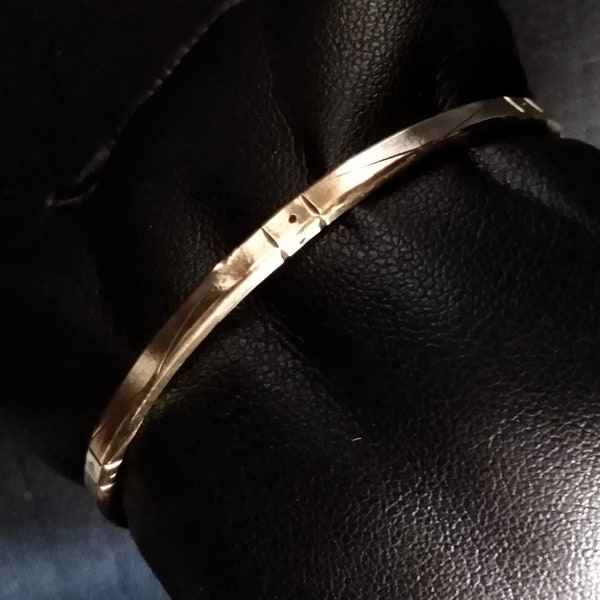 Hand Forged Squared Bangle, Engraved,  Handmade Jewellery  Made to Order, Personalized in Brass, Copper or Sterling Silver  - PHARAOH -