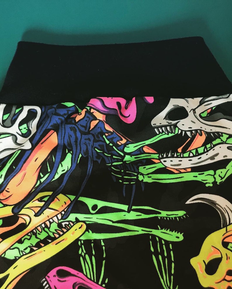 Goth Dino Skull Harem Pants Punk Alternative Metal Rockabilly