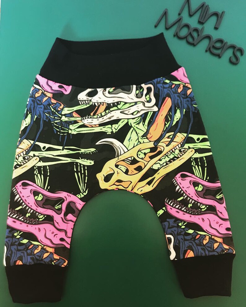 Goth Dino Skull Harem Pants Punk Alternative Metal Rockabilly