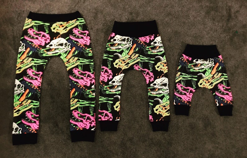 Goth Dino Skull Harem Pants Punk Alternative Metal Rockabilly