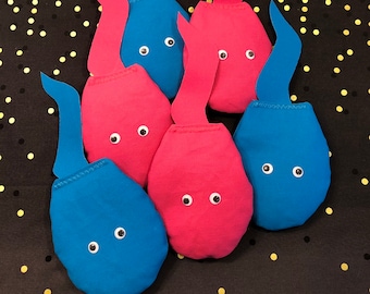Sperm Bean Bags: Baby Shower, Bachelorette, Gender Reveal Corn Hole Game