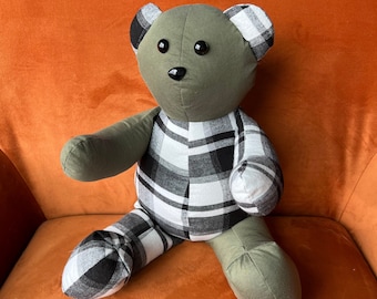 Clothing Memory Teddy Bear: Custom Keepsake Bear (19")