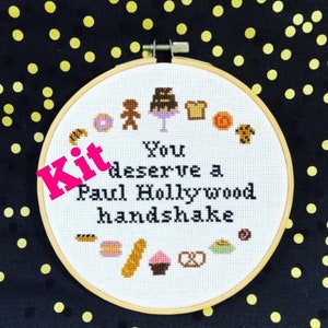 Paul Hollywood Handshake Cross Stitch Kit: Bake Off Embroidery