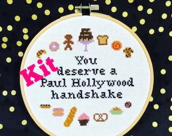 Paul Hollywood Handshake Cross Stitch Kit: Bake Off Embroidery