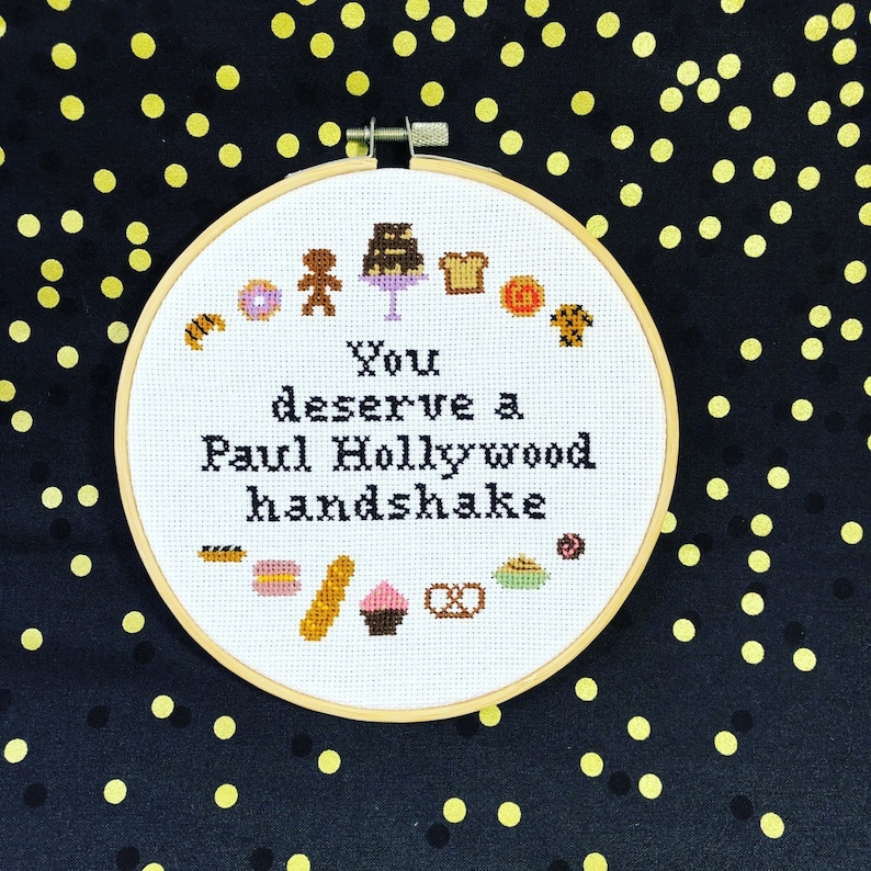 The Great British Bake off Paul Hollywood Handshake Baked Etsy