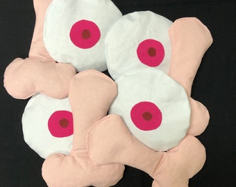 Choose your Colors! 4 Penis & 4 Boob Bean Bags for Cornhole Backyard Game